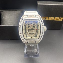RM11 Designer Watch Iced Whiteout Skele *Box Included*
