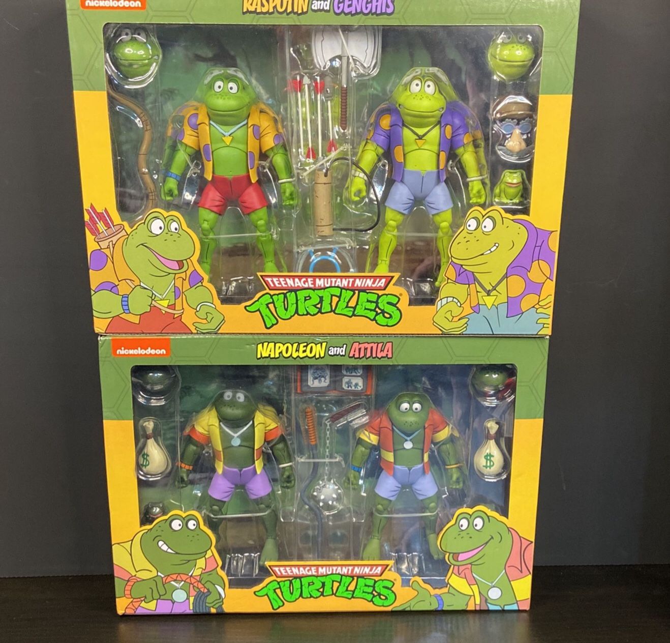 Teenage Mutant Ninja Turtles Battle Frog Set Nickelodeon Neca Factory Sealed Sets