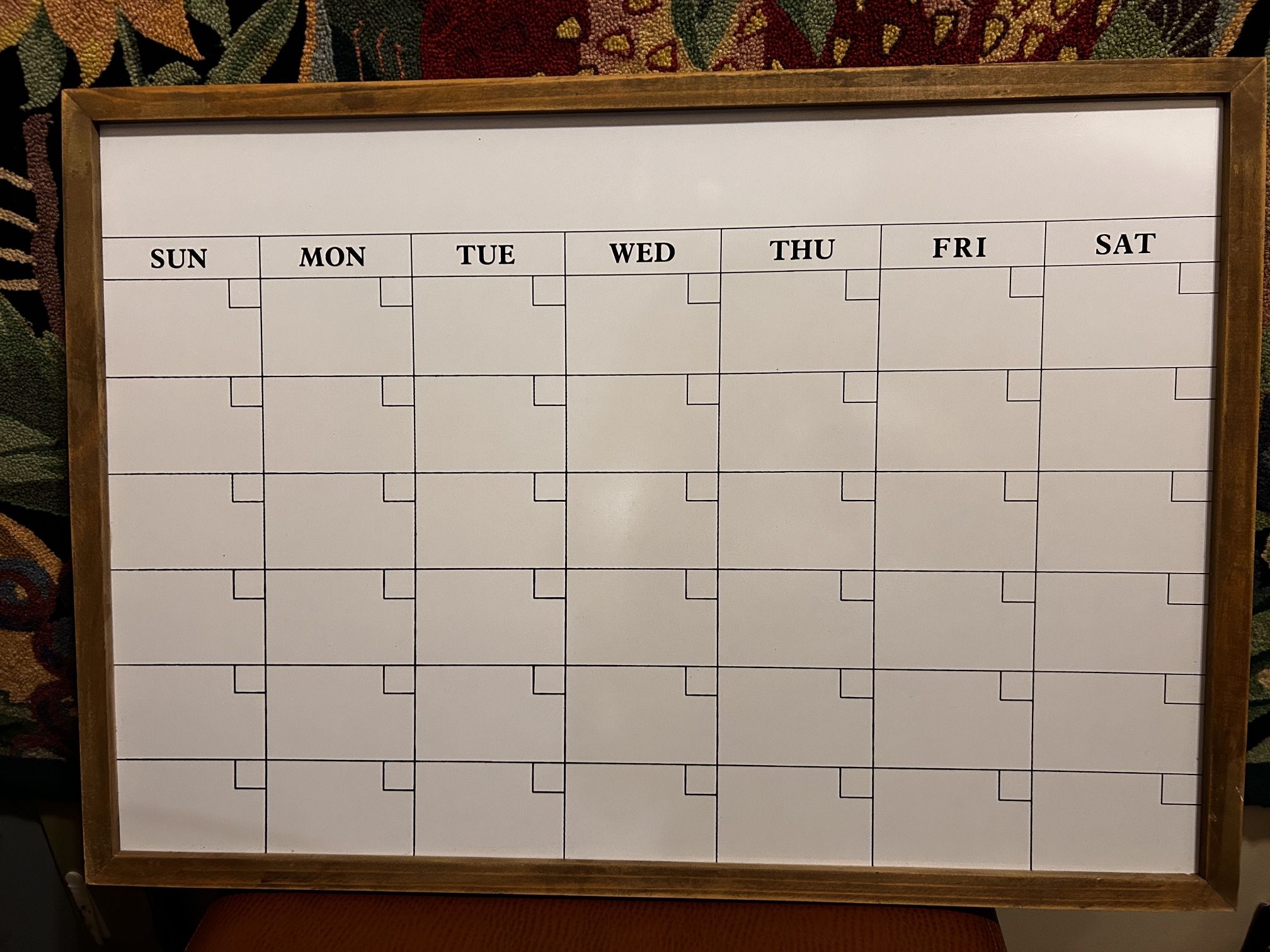 Monthly dry erase Calendar board 30.75 x 21.75 by Hobby Lobby Retail $59.99