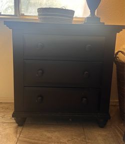 Wooden Nightstand With Drawers