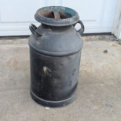 Vintage Dairyland Metal Milk Can Heavy About 30 In Tall
