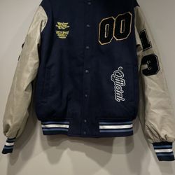 boohooMAN Nylon Varsity Jacket w/ Badges – Size M – Like New