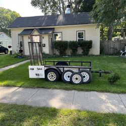 8x14 Foot Utility Trailer With Extra Tires 
