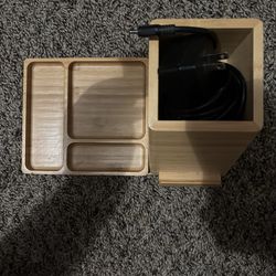 Wooden desk organizer