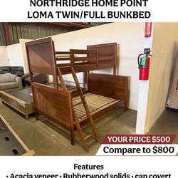 NORTHRIDGE HOME POINT LOMA TWIN/FULL BUNKBED
