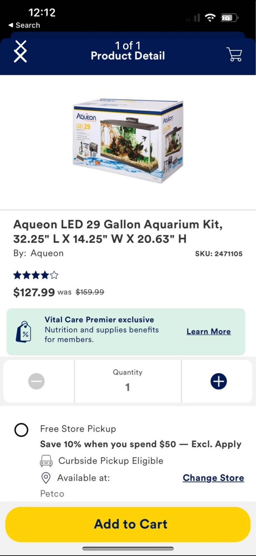 Aqueon aquarium 29 Gallon