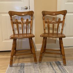 4 Maple Wood Dining Chairs