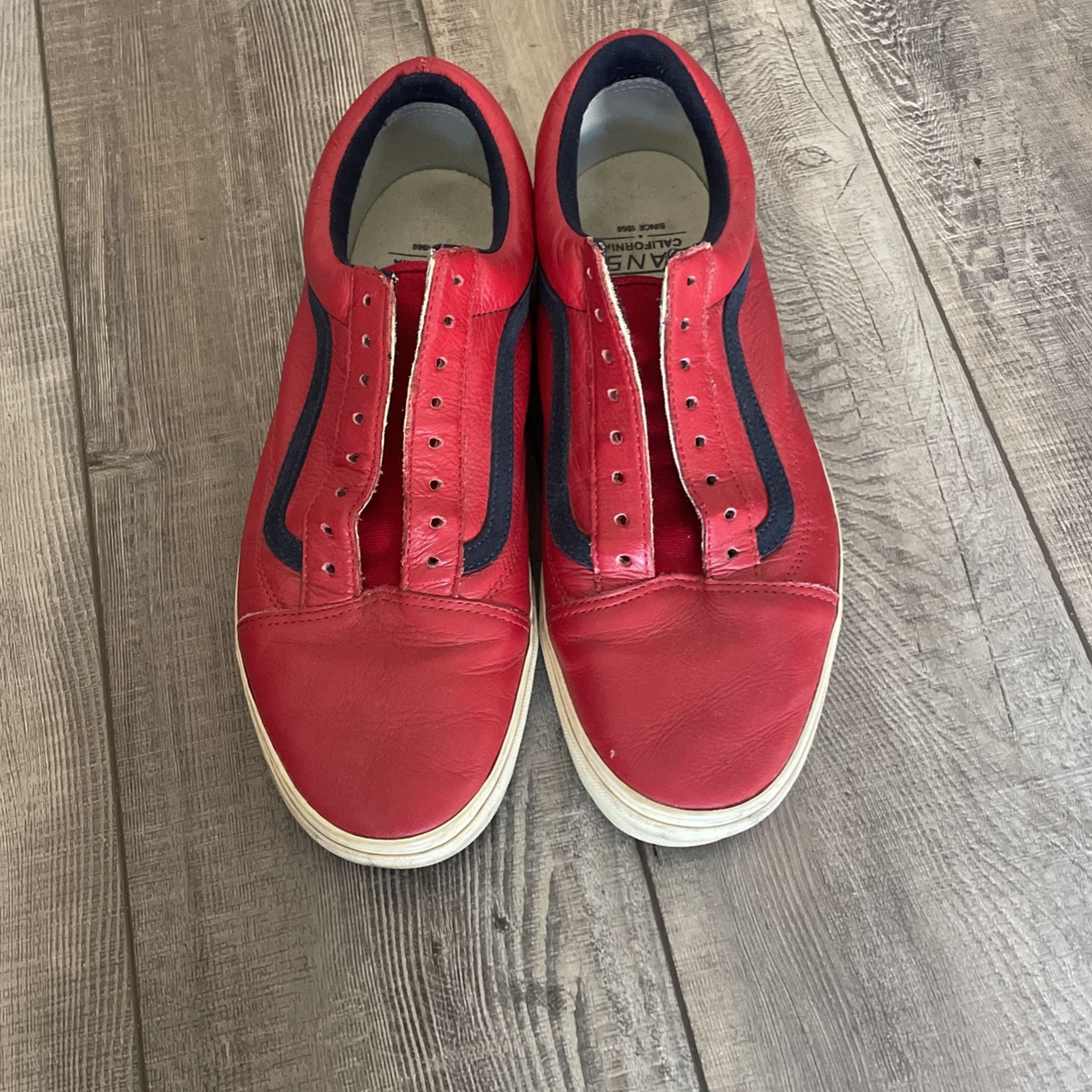 Vans Red Leather Size 11