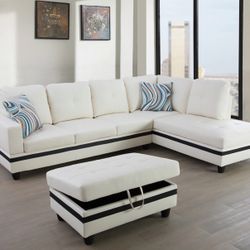 New Sectional + Ottoman 