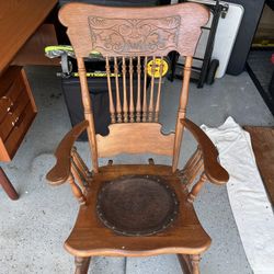 Antique Unique Rocking Chair 