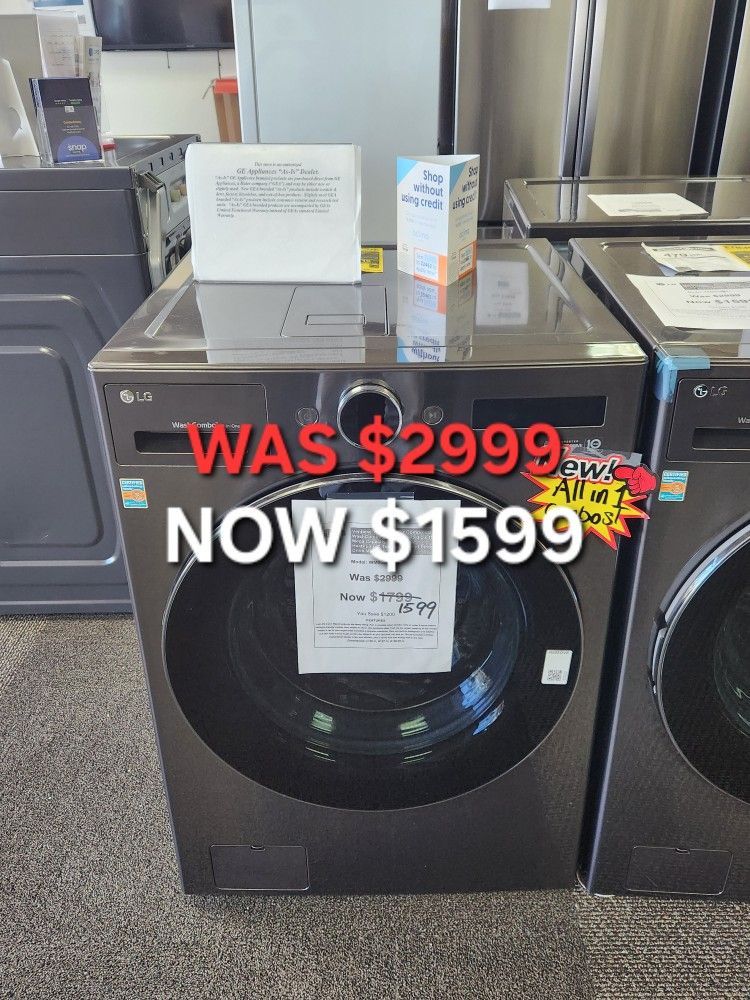 Ventless Washer/Dryer Combo LG
WashCombo " All-in one 5 0 cu ft
Mega Capacity with Inverter
HeatPump Technology and Direct
Drive Motor