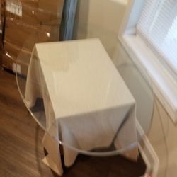 32x42 Glass Beveled Oval Table Top Thick Glass 