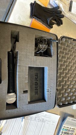 Sure microphone with case