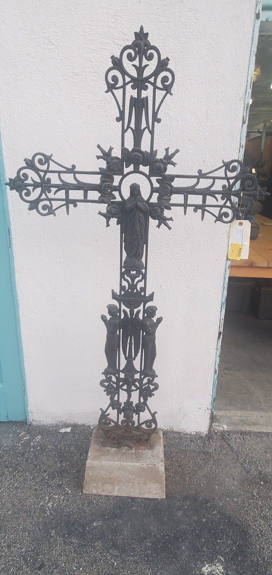 Antique Cast Iron Cross