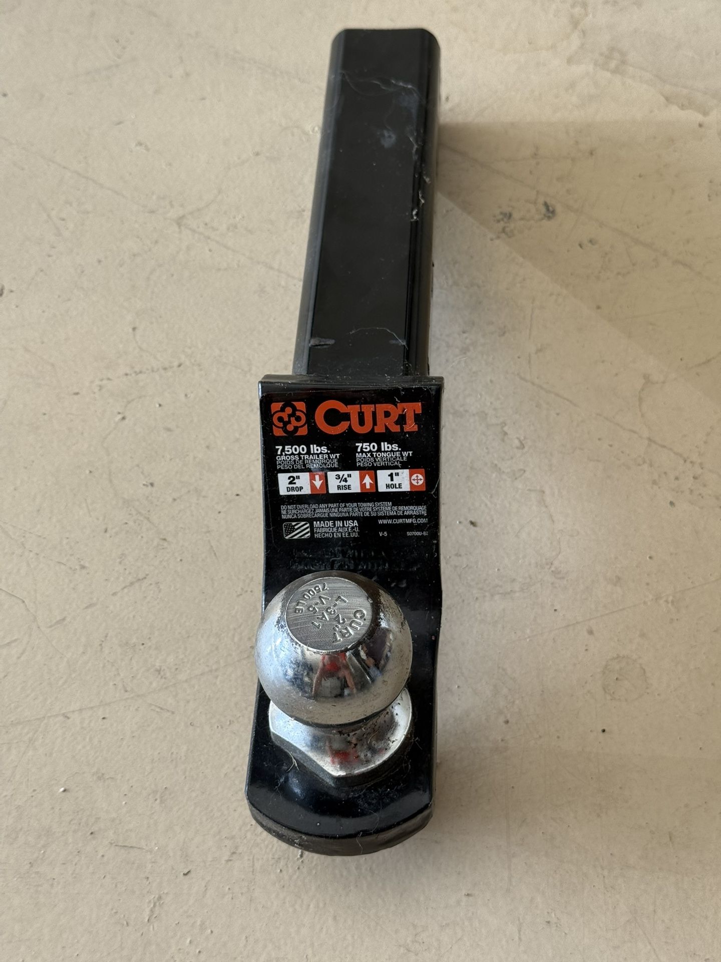 Curt 2” Trailer Hitch With 2” Ball