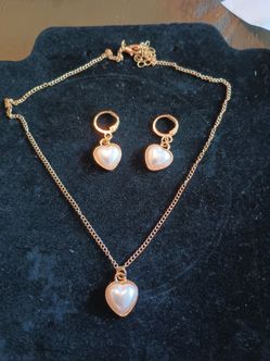 Stainless steel Necklace and earrings