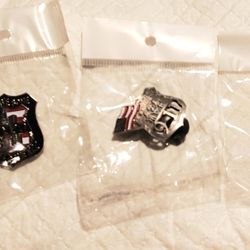 5 - 9/11 Remembrance Pins From 2002 NYPD NYFD