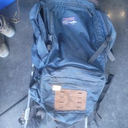 Vintage Jansport External Frame Hiking Backpack w/Hip Belt Blue Made in USA VGC