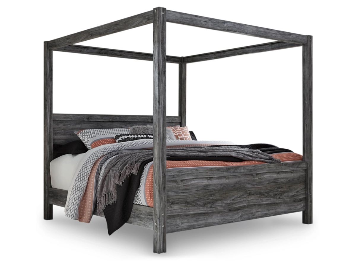 Baystorm Canopy King Bed +Mattress & Support Frame