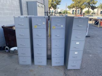 5 Drawer Filing Cabinets - $100
