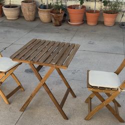 Outdoor Bistro Set – Table + 2 Folding Chairs (6 Sets Available) 