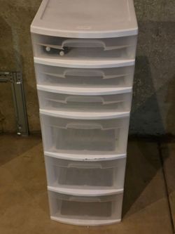 Sterilite 6 draw storage dorm storage