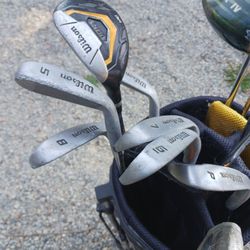 Left Hand Clubs And Bag