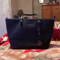 Blue And Black MK Purse