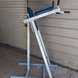 Leg raise dip station