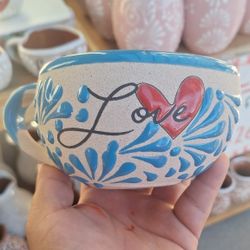 💥❤️ Talavera Tazas De Corazón ❤️💥