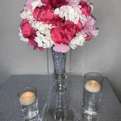 Wedding/event glass vase centerpiece 