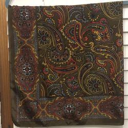 Italian Vintage Paisley Scarf – Multicolor Square