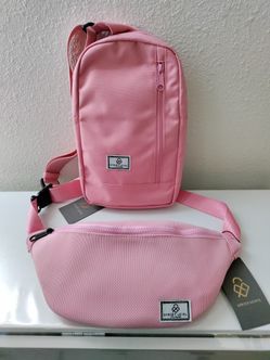 Pink Street Level Pink Fanny Pack & Sling Bag New