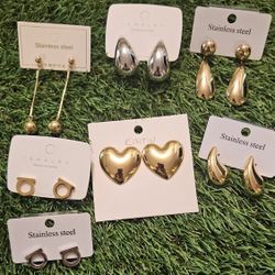 Earrings Stainless Steel 18k Gold Plated 