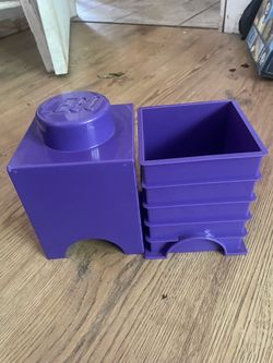 Lego storage brick purple