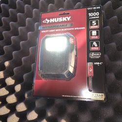 Husky 1000 Lumen Light Plus Bluetooth Speaker
