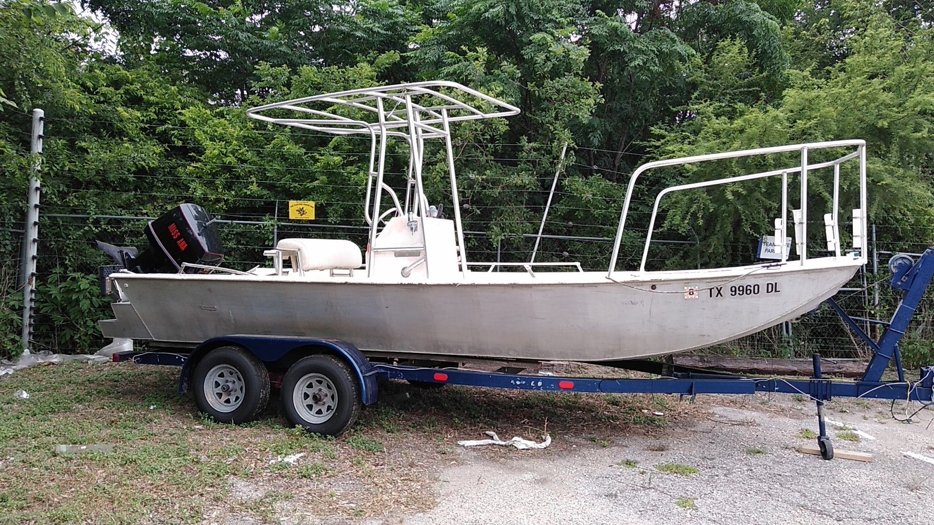 Boat for sale this boat is a tank aluminum in and out will go in one foot of water still has tags until next year will never roat solid 100percent