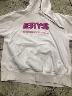 Jaden Smith Erys Tour Hoodie In White Wth Pink Text  Size M