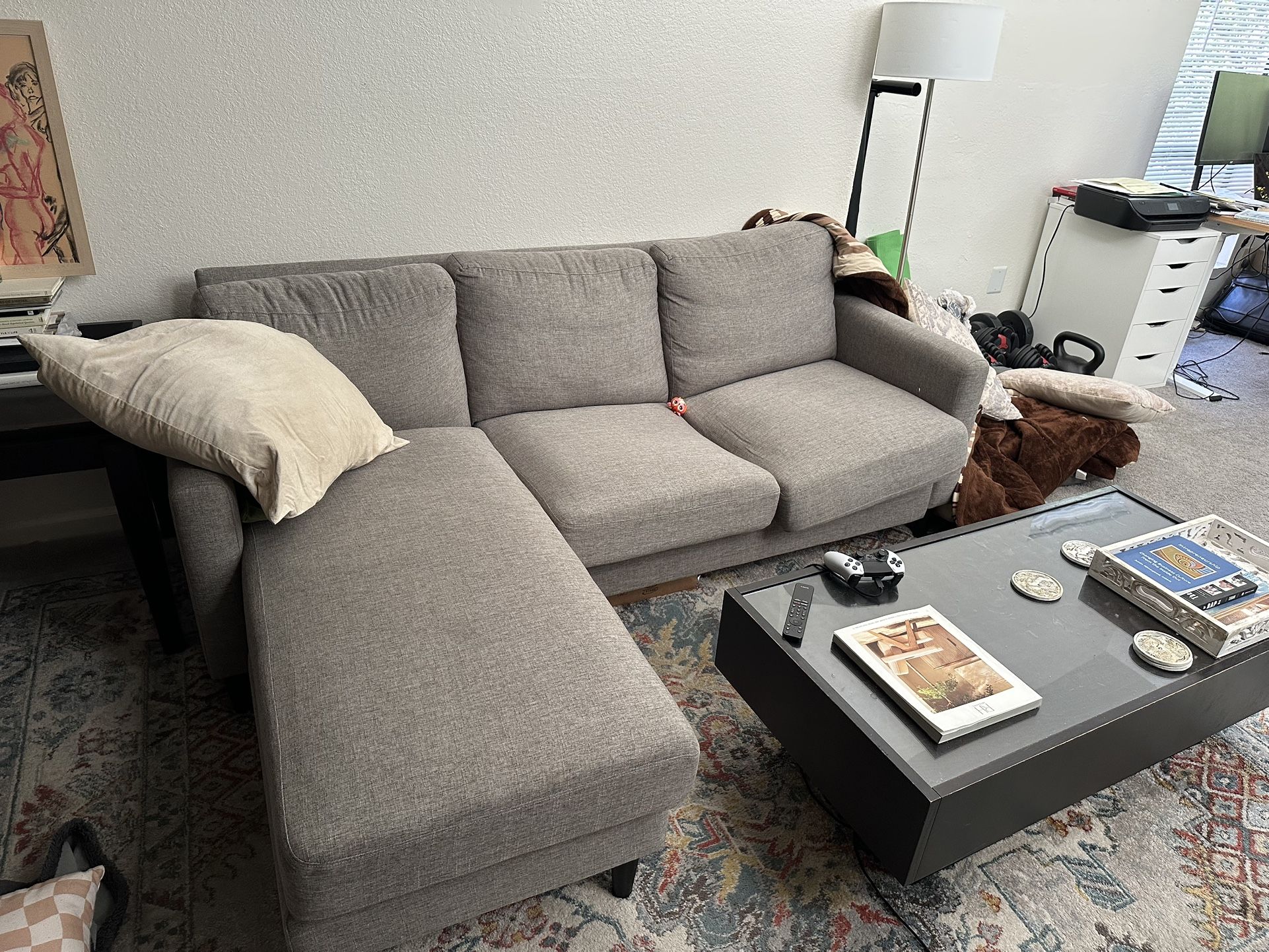 Free Couch - Needs clips on the bottom of the Middle Cushion