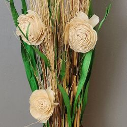 Tall Vase W/wooden Stick Flowers 