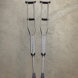 Guardian Aluminum Crutches Adult/Kids Adjustable Height 5' 2" - 5' 10"