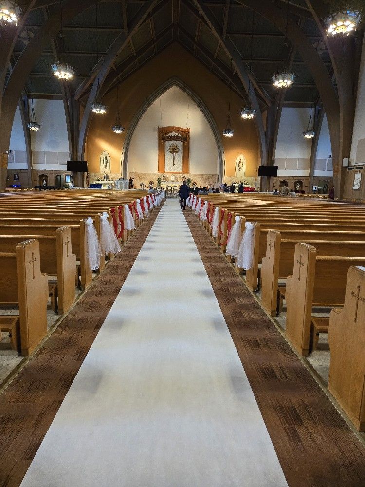 Church Aisle Wedding Runner ( White )