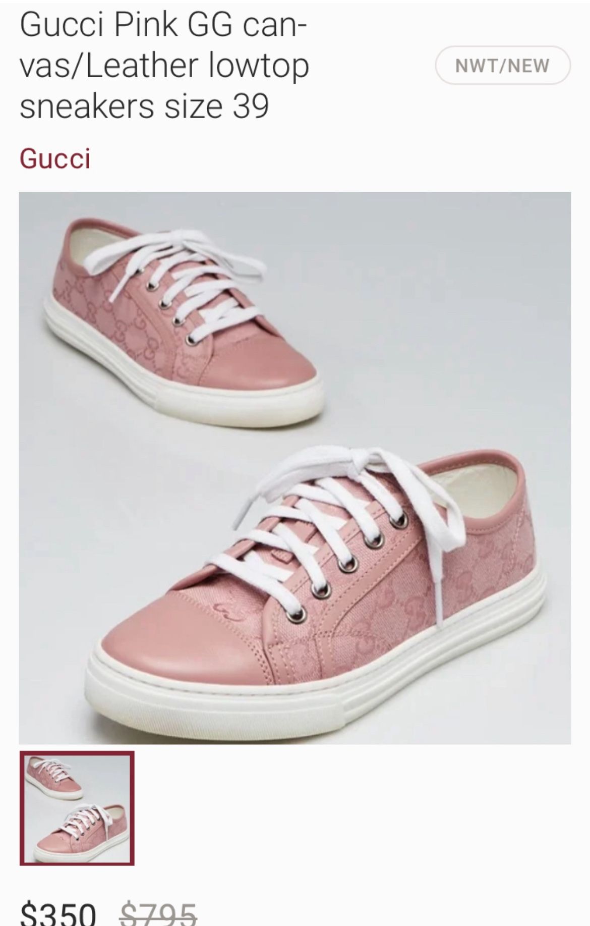 Gucci Pink Sneakers 