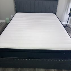 Queen Sized Bed Frame And Mattress Available Almost New