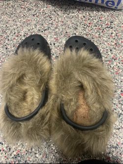 Crocs Slides with Faux Fur