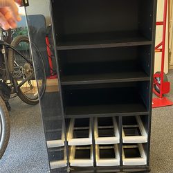 Black Stereo Cabinet