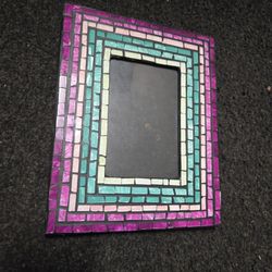 Stained Colored Glass Mosaic Picture Frame