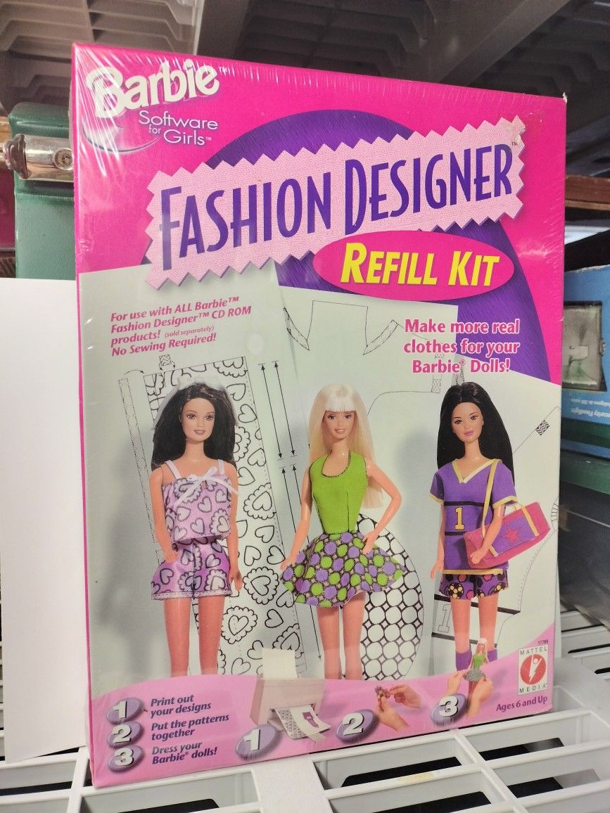Mattel 1997 Barbie Fashion Designer Refill Kit SEALED