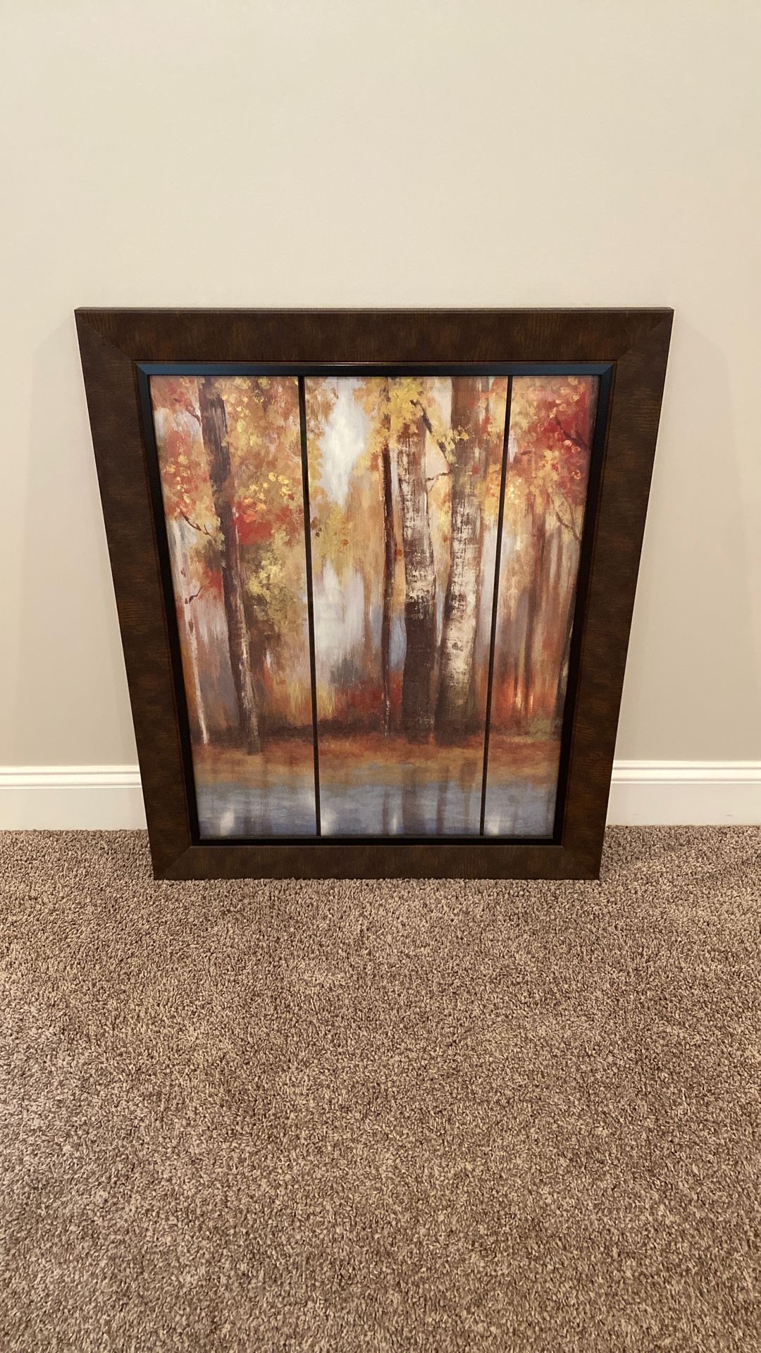 Large Framed Forest Wall Art