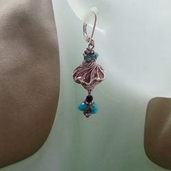 Sterling Silver With Sleeping Beauty Turquoise Earrings 